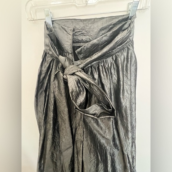 HAMPTON NITES DARK GRAY FORMAL MAXI-SKIRT SIZE 6  FLOOR LENGTH  44”  WAIST  14” - Picture 3 of 13